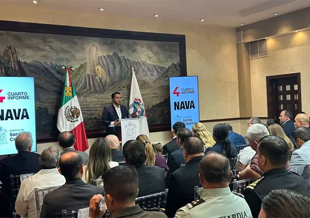 Jesús Nava rinde su cuarto informe de gobierno en Santa Catarina destacando seguridad y transporte gratuito