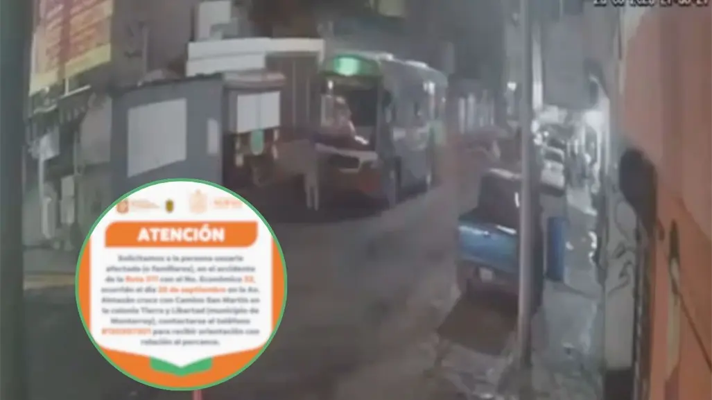 Instituto de Movilidad de Nuevo León busca a víctima de atropello por la Ruta 311 en Monterrey