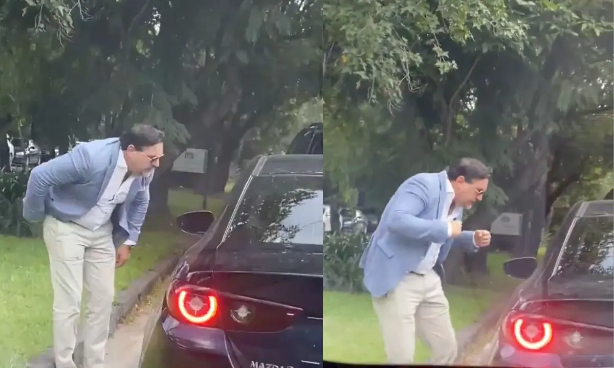 Lord Bájate en Las Lomas de Chapultepec CDMX.  Foto: captura X (@QuePocaMadre_Mx) | Canva