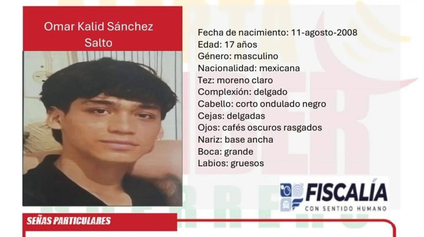 Hallan sin vida a Omar Kalid, joven de 17 años reportado como desaparecido en Acapulco. Foto: X (@SemujerGro)