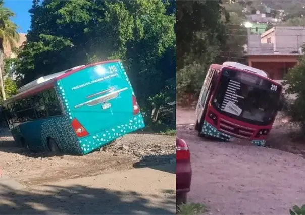 Conductor del Tiburón Urbano intenta evadir tráfico y queda atascado