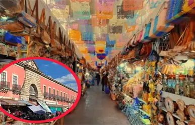 Esta entrada del Mercado Gómez Palacio de Durango está llena de souvenirs y artesanías