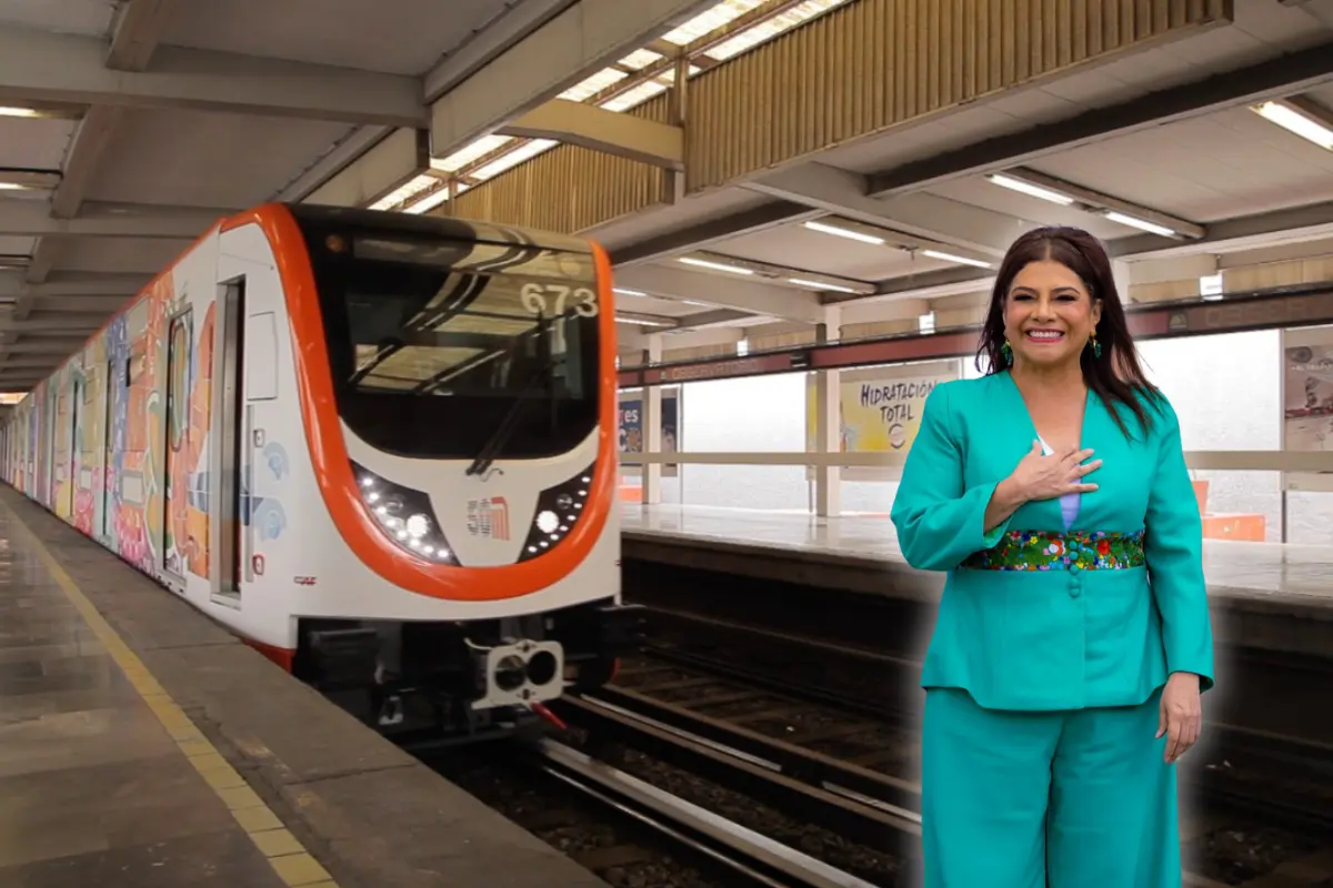 De fondo Metro Observatorio, Clara Brugada. Foto: Wikipedia | X @ClaraBrugadaM