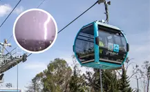 VIDEO | Así se ve la caída de un rayo desde el Cablebús CDMX durante intensa tormenta eléctrica