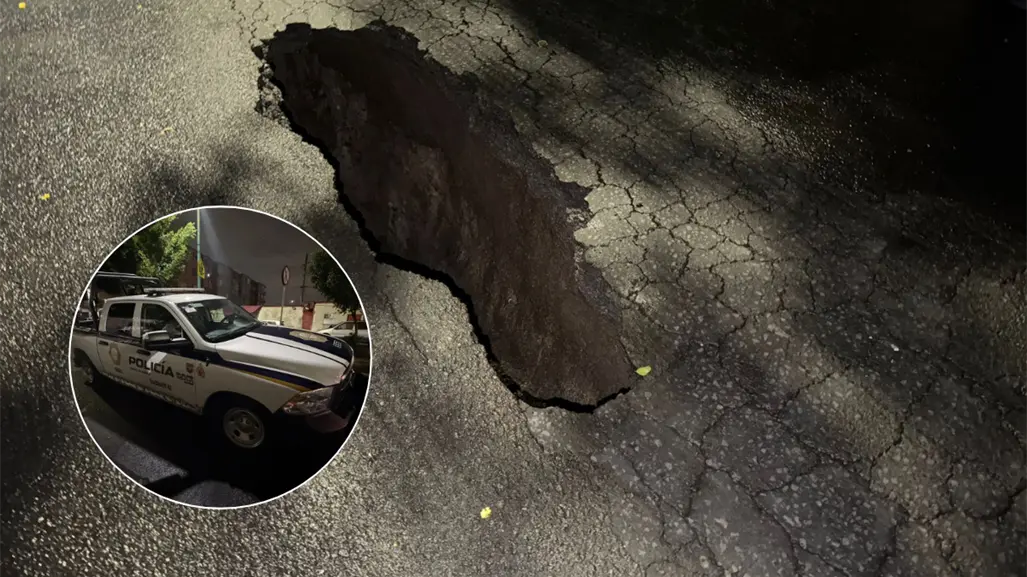 Cae patrulla de la SSC en socavón de Iztapalapa; vecinos acusan negligencia