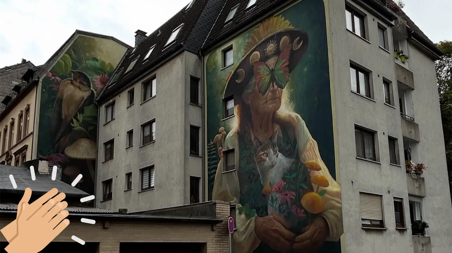 Artista de Durango deja plasmado un increíble mural en Alemania. Foto: Bache Bache.