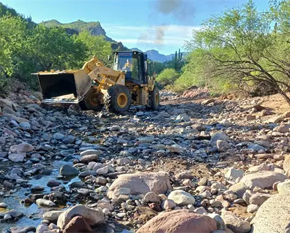 Tras intensas lluvias, arreglan caminos de San Ignacio y otros poblados de Mulegé