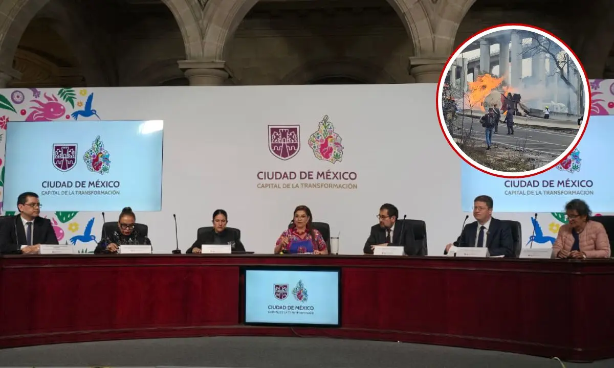 Explosión de la pipa de gas en Iztapalapa, Clara Brugada, Jefa de Gobierno de la CDMX.  Foto: Mario Flores | Luis Antonio Alfaro | Canva