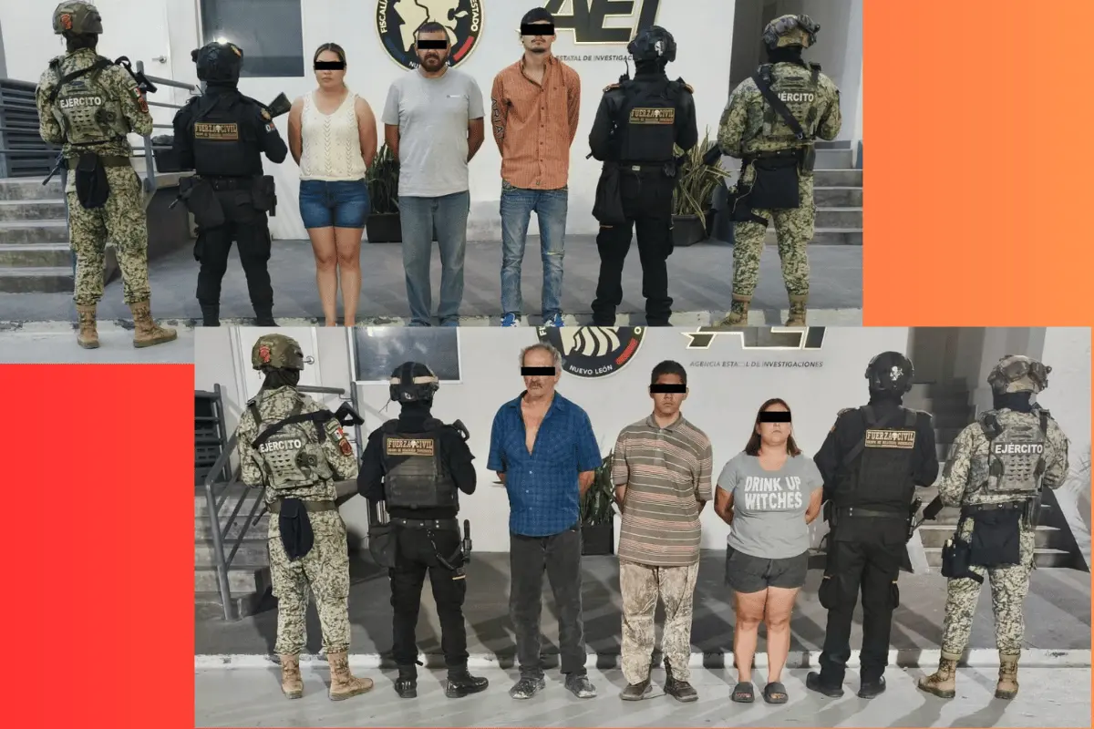 Arrestan a seis generadores de violencia en Los Ramones. Foto: Fuerza Civil.