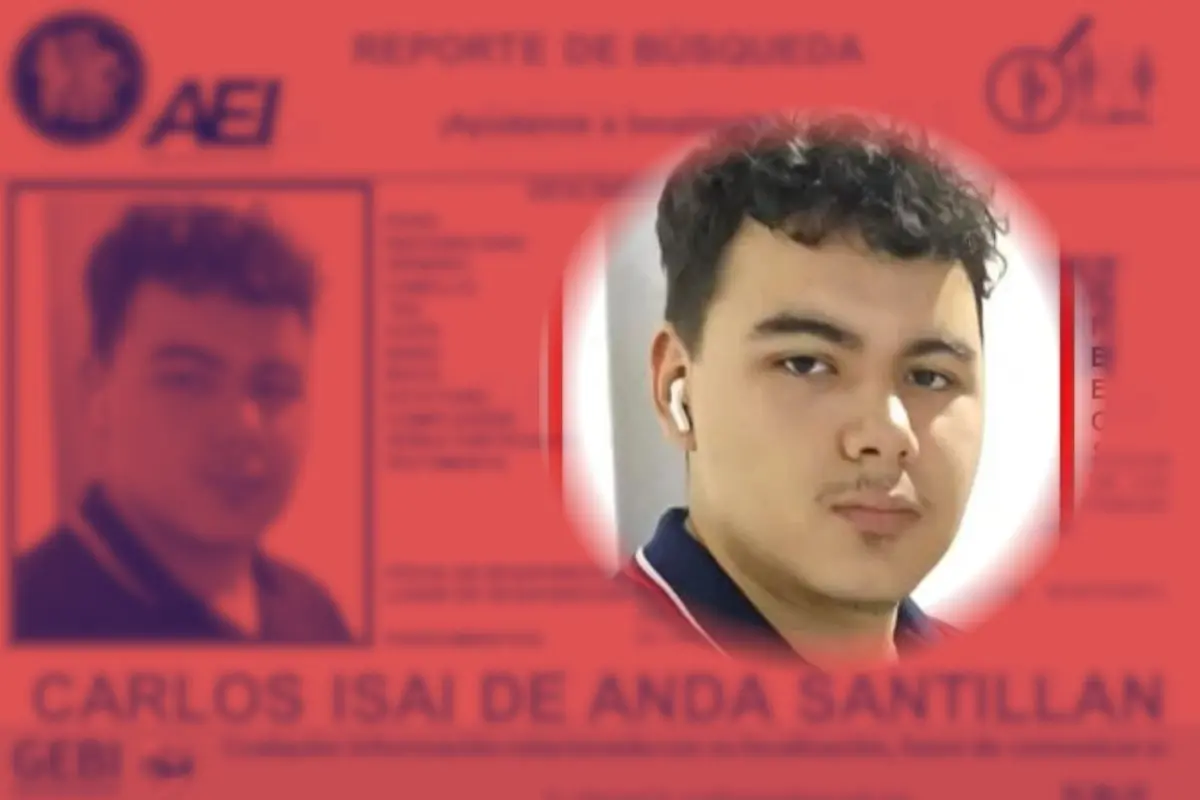 Carlos Isai de Anda Santillan, joven desaparecido en Guadalupe. Foto: Canva