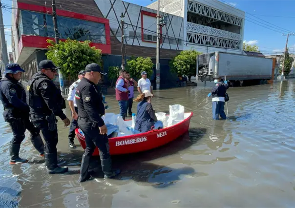 Más de 8 mil familias afectadas en Neza reciben apoyo tras inundaciones; en esto consiste