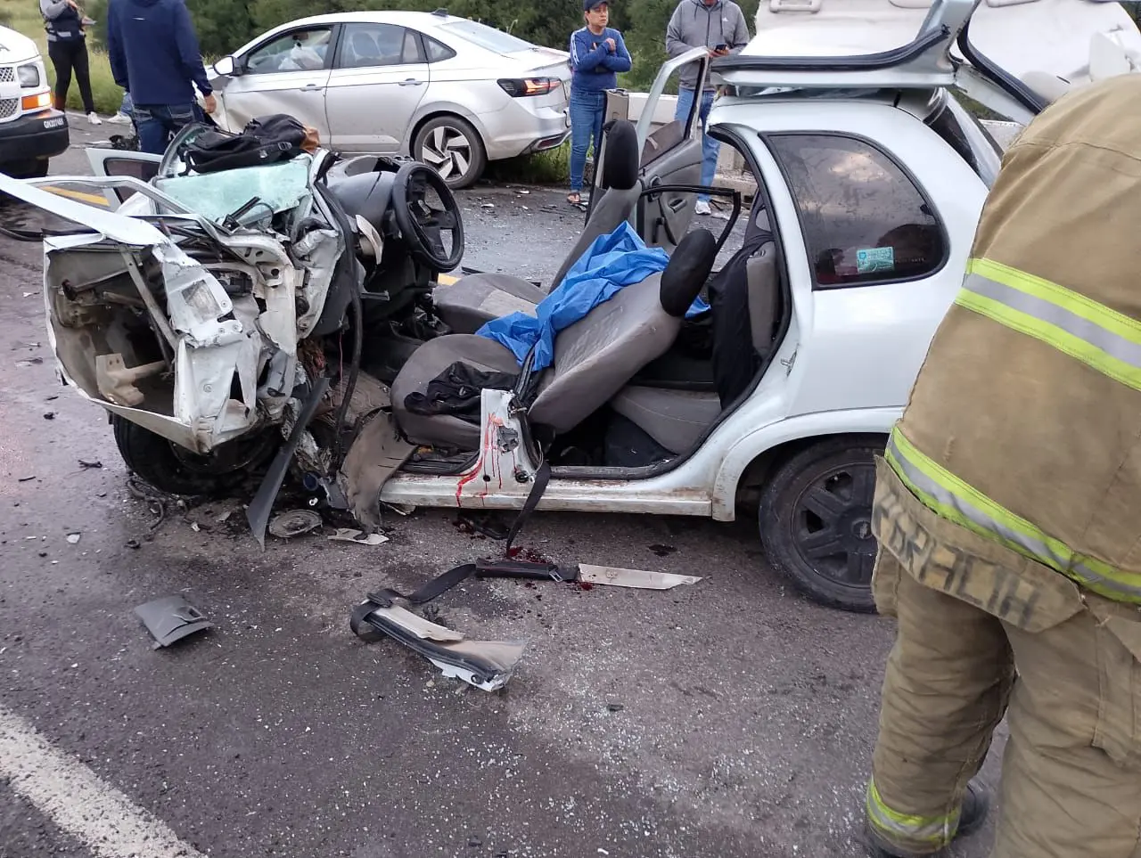 Un accidente se registró esta mañana en la carretera Durango - Torreón. Foto: Especial.