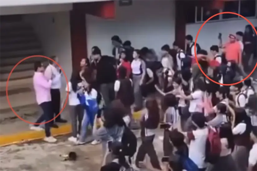 Las imágenes quedaron grabadas en las cámaras de vigilancia del plantel educativo | Foto: Axel Hassel