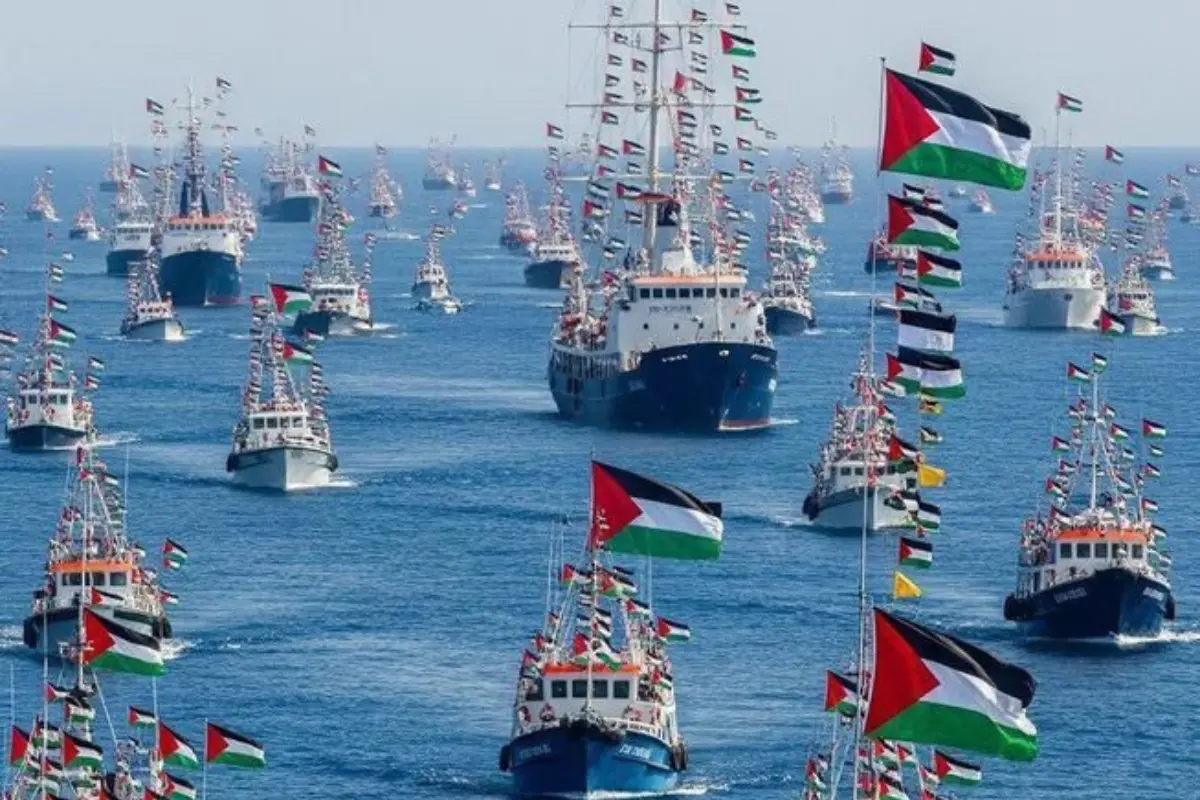 Flotilla Global Sumud. Foto: X (@jacksonhinklle)