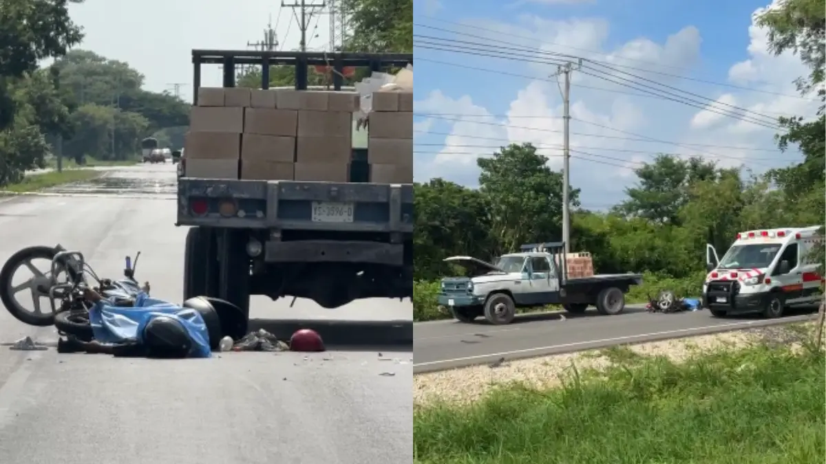 Es la primera víctima mortal en accidente de tránsito del mes de octubre Foto: Eco Yucatán