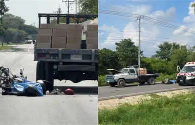 Muere motociclista al impactar contra camión en el Periférico de Mérida