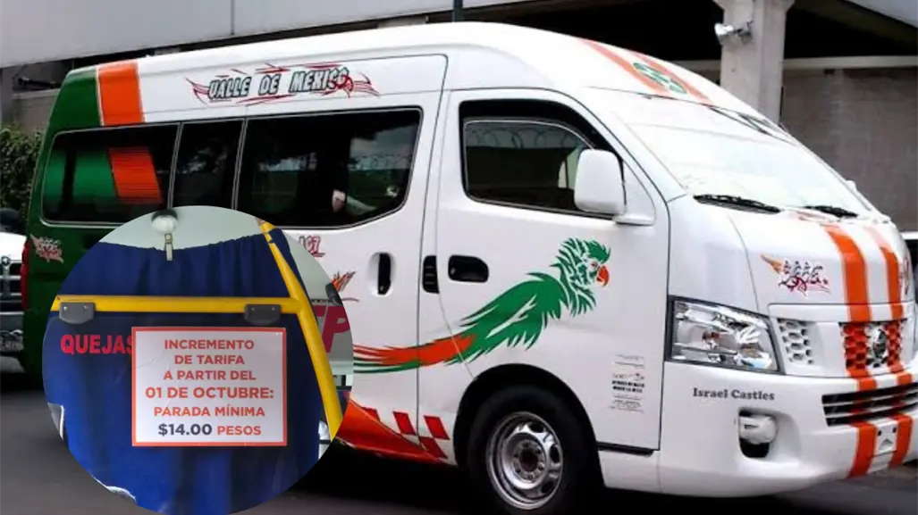 Transportistas del Edomex anuncian aumento de la tarifa mínima del pasaje a partir del 1 de octubre