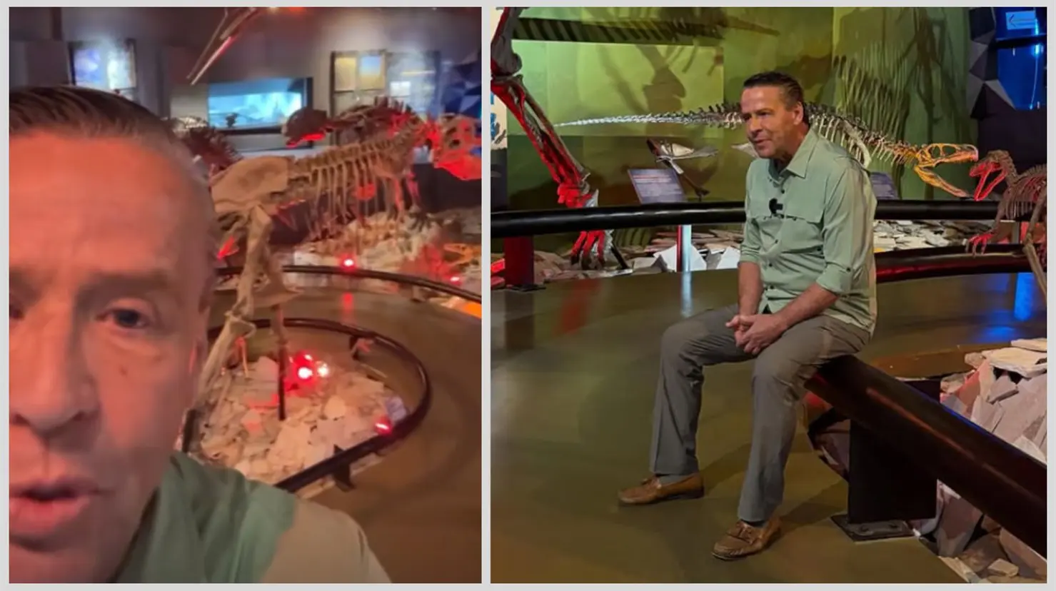 Alfredo Adame en su visita al Museo del Desierto en Saltillo.  (Fotografía: Instagram Alfredo Adame)