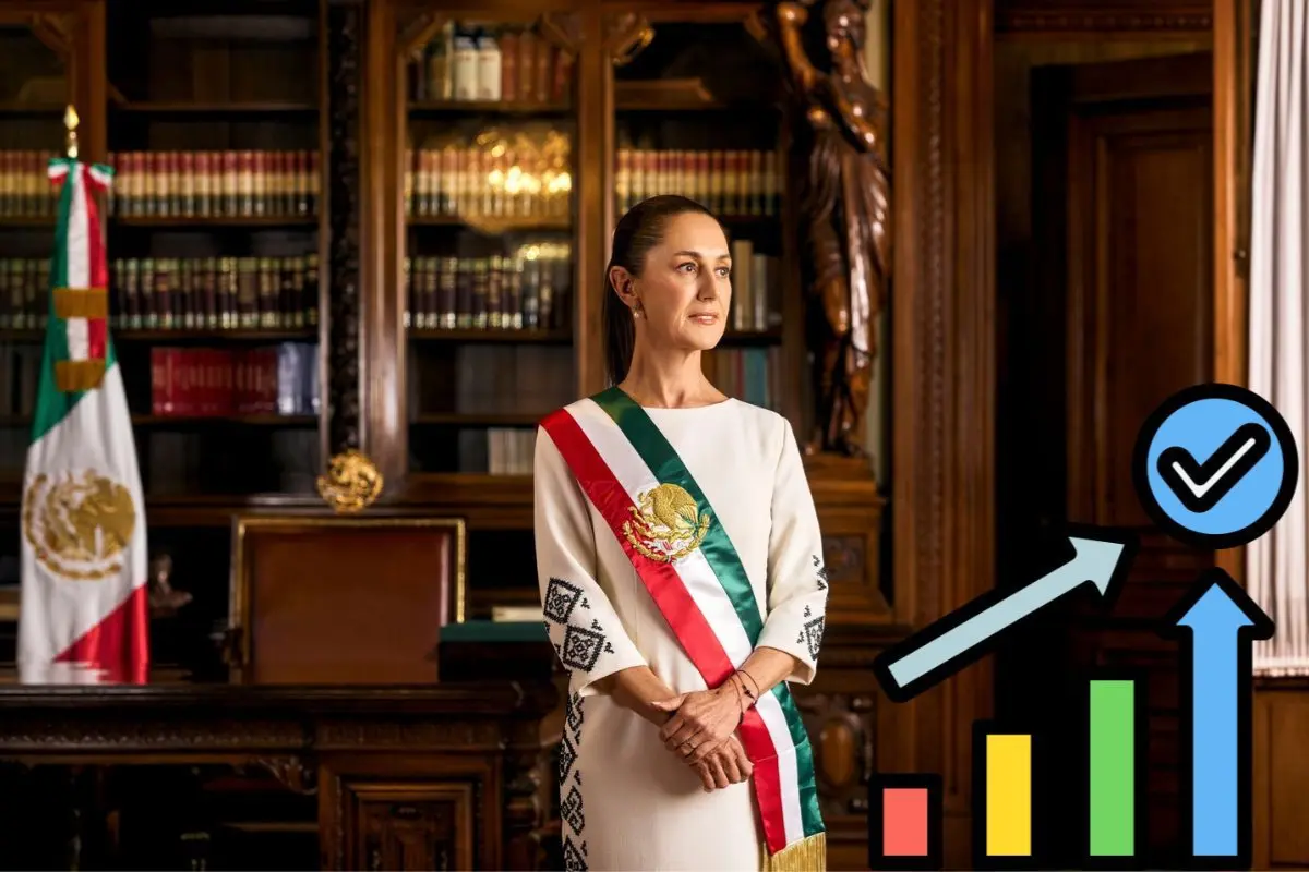 Aprobación Claudia Sheinbaum. Foto: Presidencia México l Canva