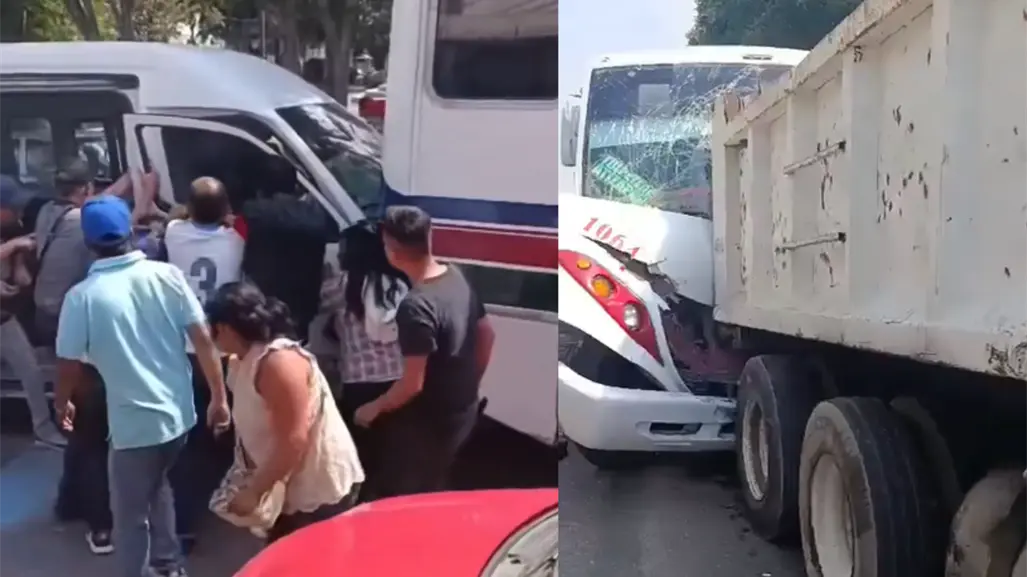 Camión del ayuntamiento de Ecatepec provoca choque múltiple y deja 14 heridos