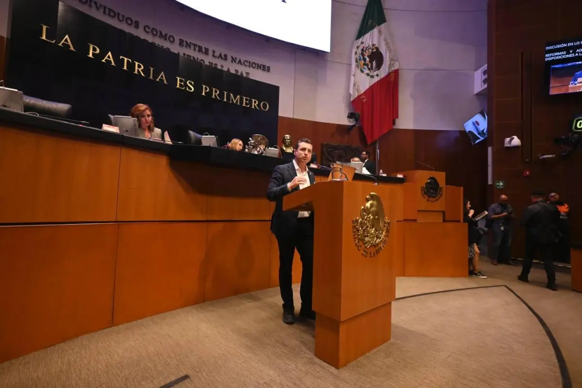 Luis Donaldo Colosio Riojas en el Senado de la República Foto: YouTube Bancada Naranja Senado