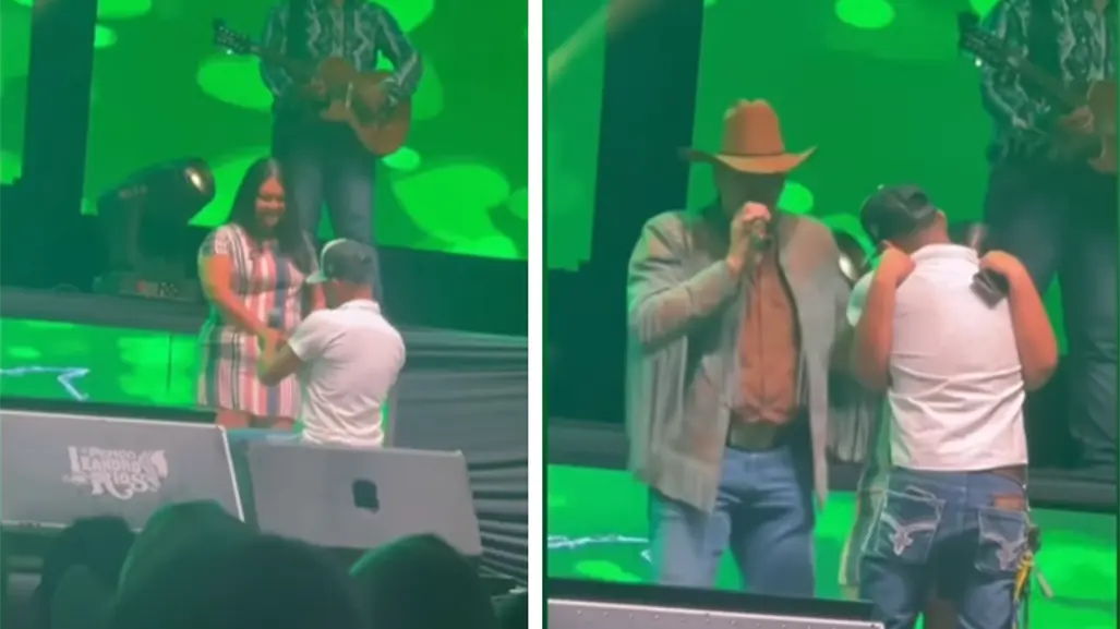 Concierto de Leandro Ríos termina en escandalo; hombre le pide matrimonio a su amante