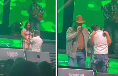 Concierto de Leandro Ríos termina en escandalo; hombre le pide matrimonio a su amante