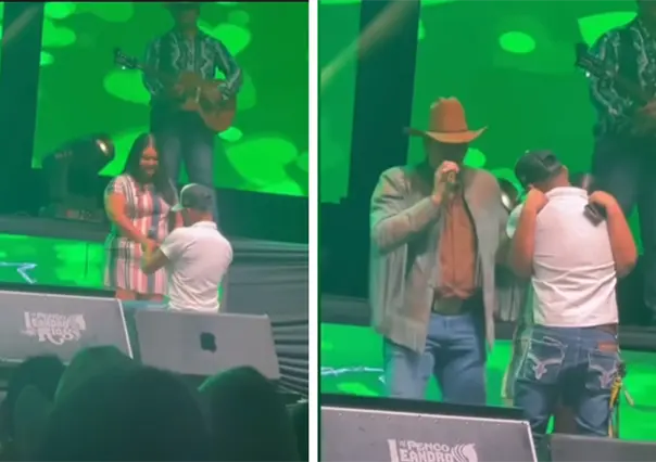 Concierto de Leandro Ríos termina en escandalo; hombre le pide matrimonio a su amante