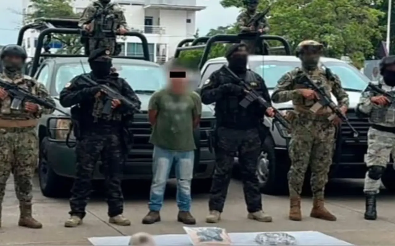 El Chuacheneger detenido por autoridades. Foto: Secretaría de Seguridad y Protección Ciudadana