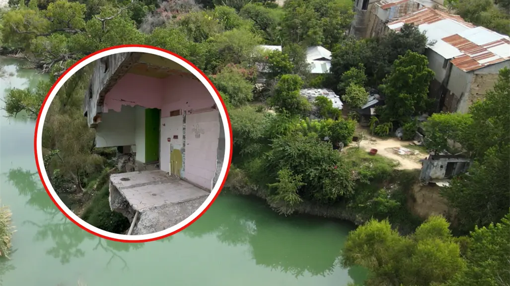 Los habitantes de El Carmen, Tamaulipas temen perder sus viviendas por erosión fluvial