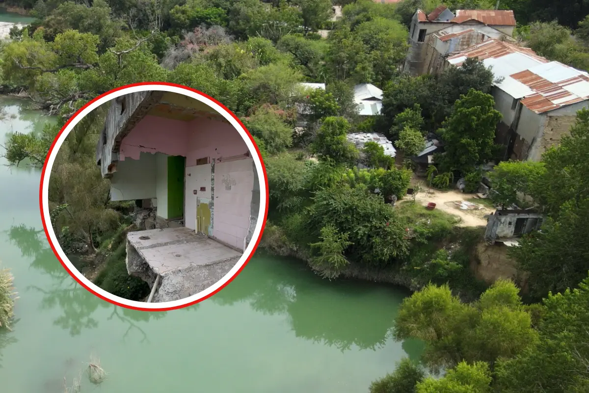 Más de 200 familias se encuentran en peligro por erosión fluvial en El Carmen, Tamaulipas | Foto: Daniel Espinoza