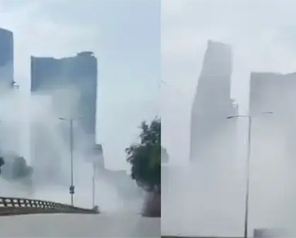 VIDEO | Pipa sufre fuga de gas en la alcaldía Cuauhtémoc; Bomberos CDMX atendieron la emergencia