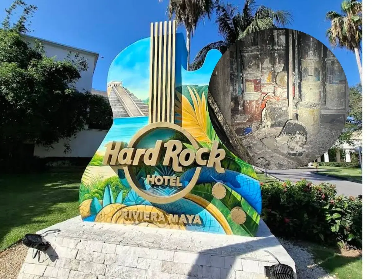 El hotel Hard Rock de Playa del Carmen registró un incendio en dos de sus almacenes que no generaron mayores daños.- Fuente Quintana Roo News y Joel Arzeta