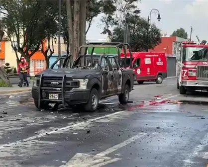 Marcha del 2 de octubre en Toluca termina con patrulla incendiada y jóvenes detenidos