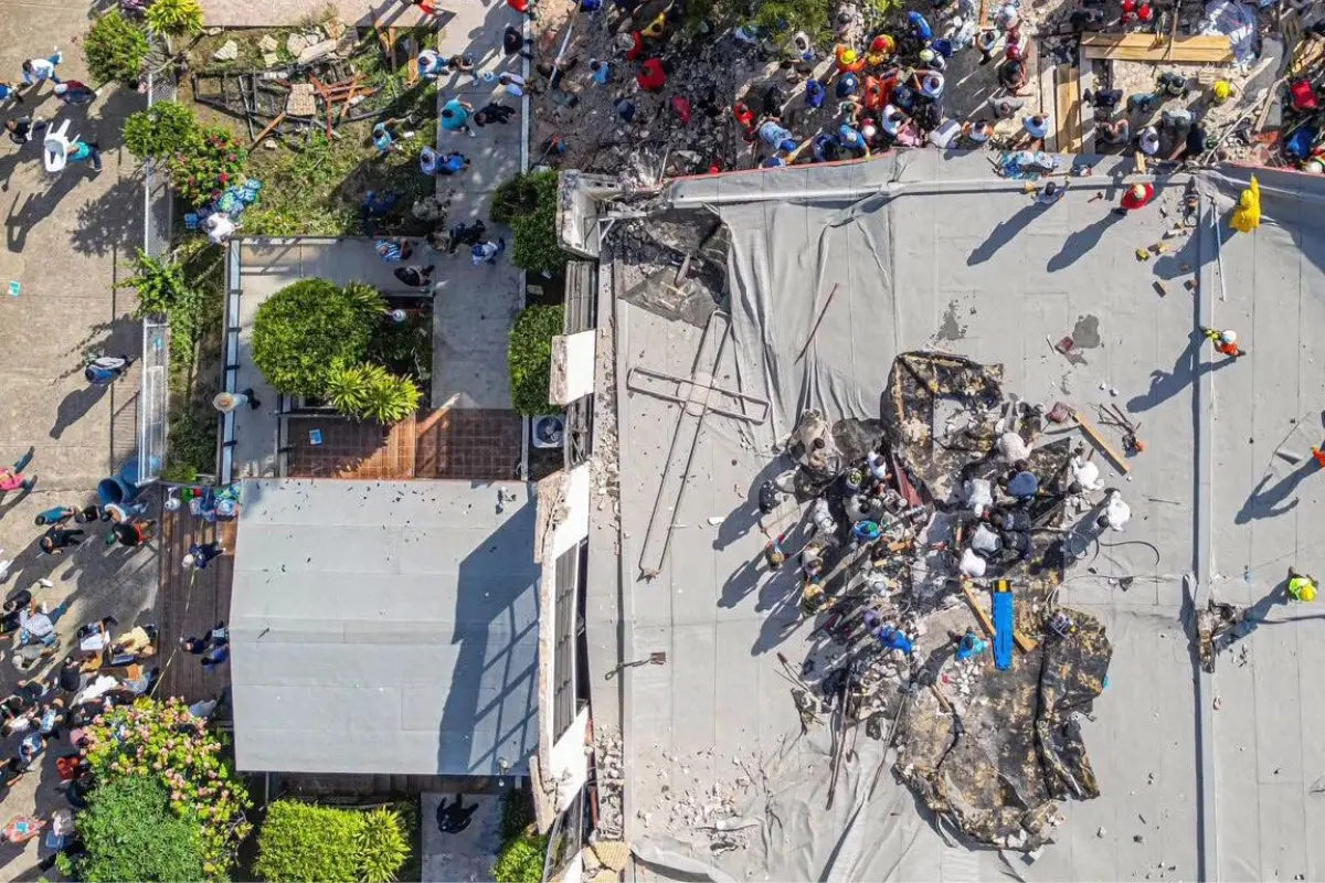 Para algunos, el derrumbe de la parroquia de la Santa Cruz, ubicada en Ciudad Madero, sigue impune. Foto: Axel Hassel
