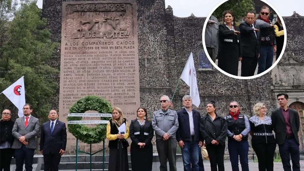 A 57 Años del 2 de octubre: Clara Brugada ratifica compromiso de la CDMX con la memoria del 68