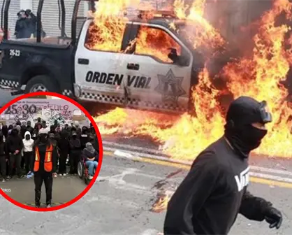 Marcha del 2 de octubre en Toluca: estudiantes de la UAEMéx incendian patrulla y son detenidos, esto es lo que se sabe