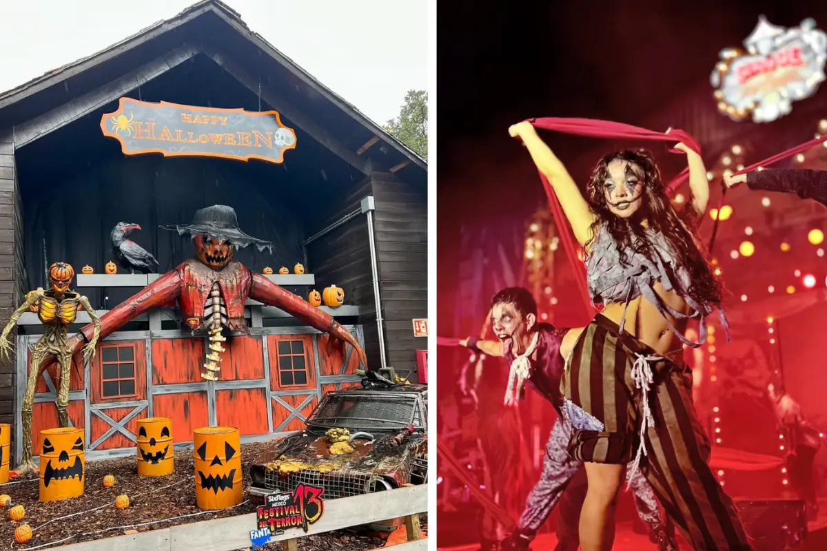 Casas de terror y shows en Six Flags México. Foto: IG @javi.rept, @siflagsmexico