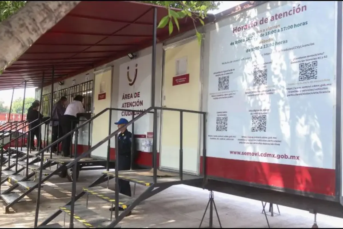 Módulos para la licencia permanente en CDMX. Foto: Google Maps