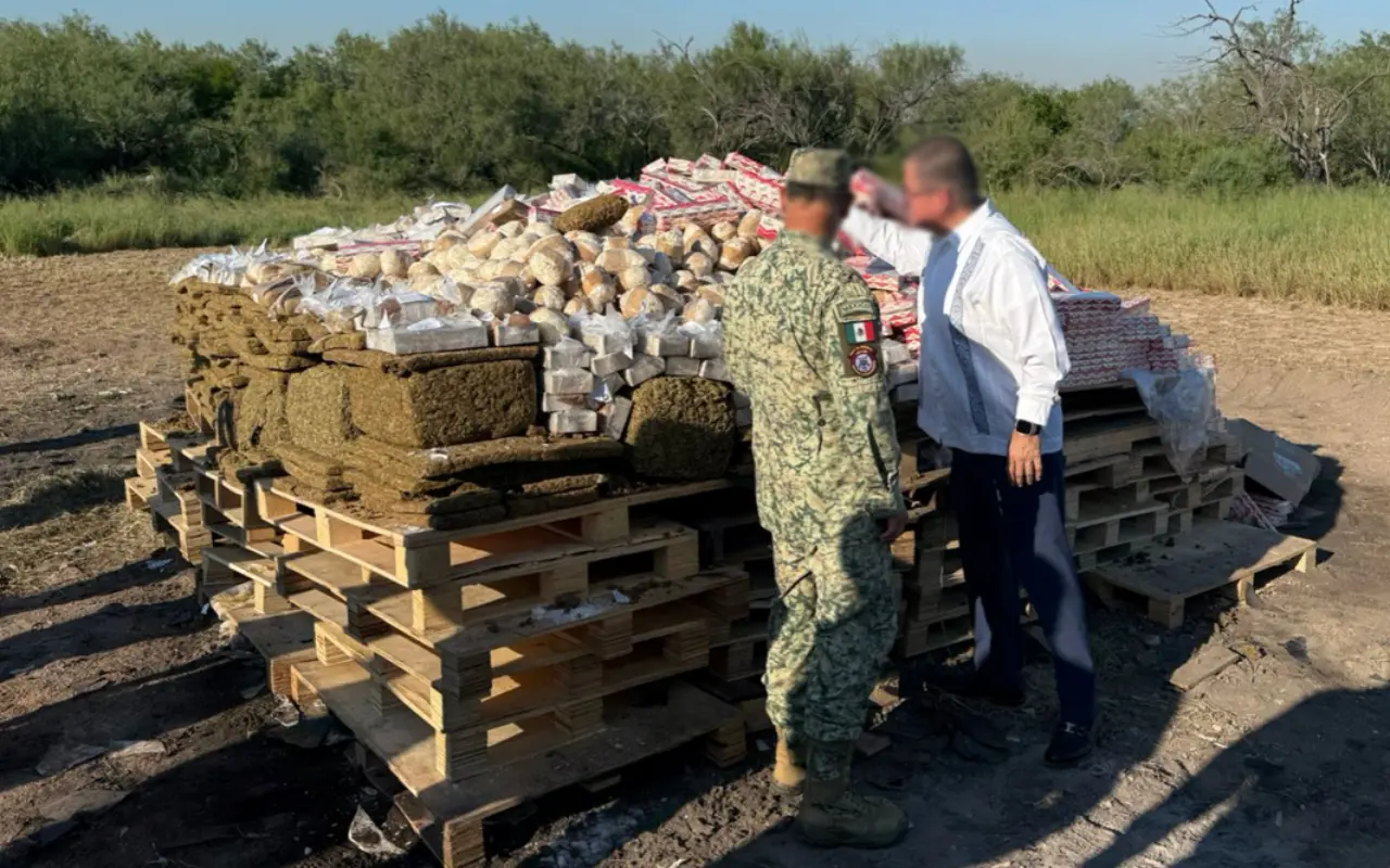 Aseguramiento de drogas en Tamaulipas. Foto: Gabinete de Seguridad del Gobierno de México