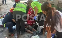 VIDEO | Hallan a hombre con golpes y quemaduras afuera de anexo en Monterrey