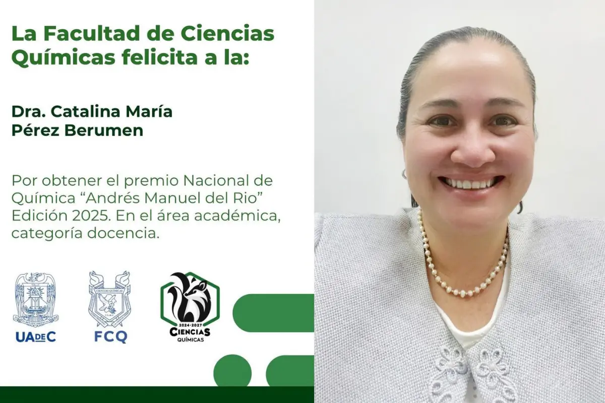 El Premio Nacional de Química Andrés Manuel del Río es uno de los reconocimientos más importantes del país en esta disciplina./Foto: FB FCQ