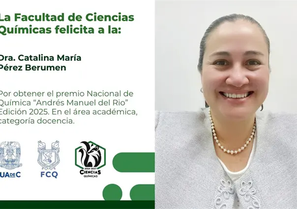 Docente de la UAdeC recibe premio Nacional de Química