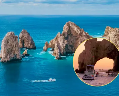 Turistas atrapados en el Arco de Cabo San Lucas fueron rescatados por la Marina