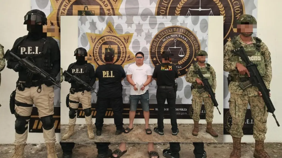 El detenido es el probable responsable del secuestro de R.C.L. en octubre de 2023 Foto: SSP Yucatán