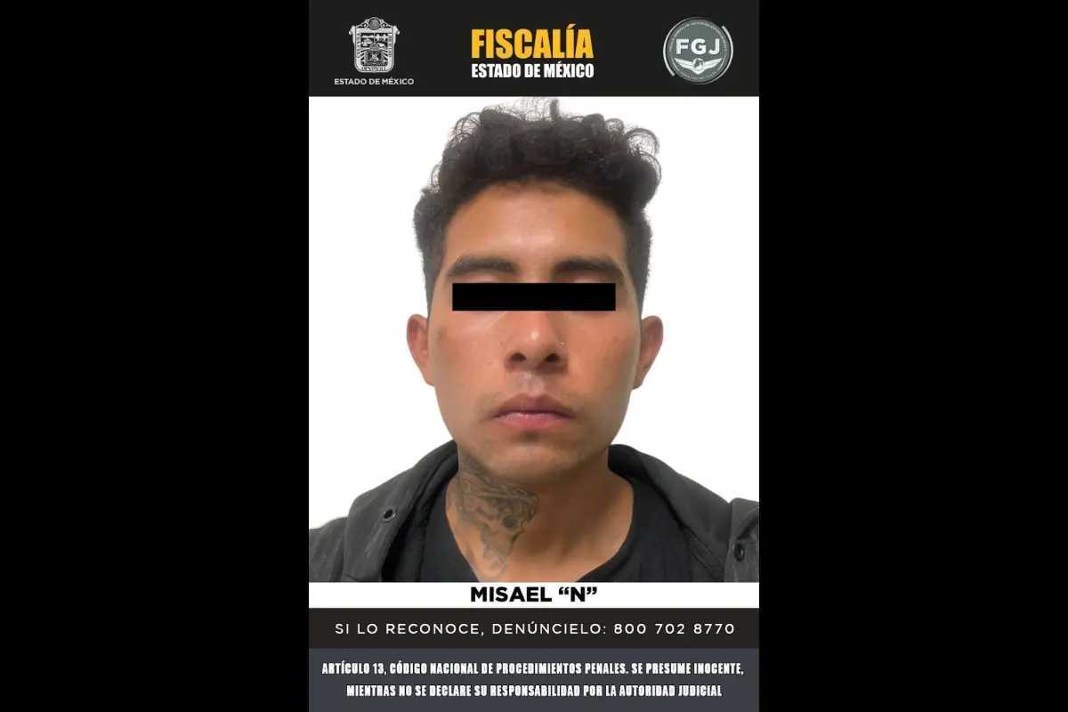 Detenipo por su presunta participación en homicidio en Edomex.  Foto: FGJEM