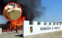 FGR incinera más de 400 kilos de droga en Tamaulipas