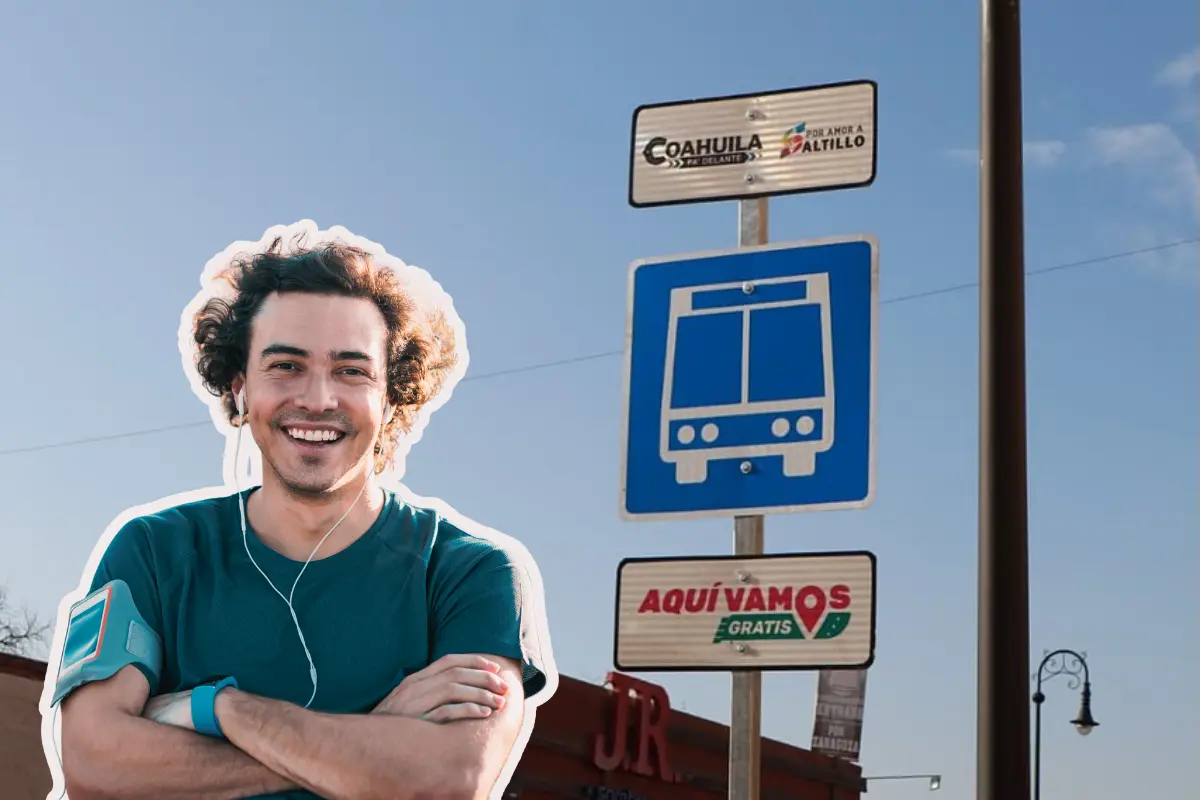 De manera general, el servicio de las rutas troncales Aquí Vamos Gratis opera los domingos y días festivos de 7:30 a 21:30 horas, con frecuencias de 20 a 25 minutos./Foto: FB Gobierno Municipal de Saltillo/ Canva