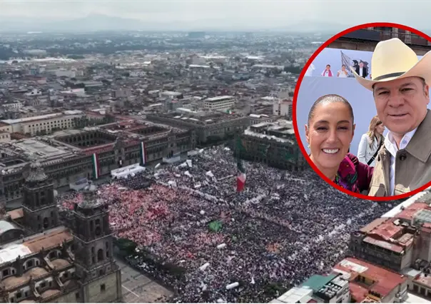 Esteban Villegas acude al Zócalo capitalino a celebrar el primer año de gobierno de Sheinbaum