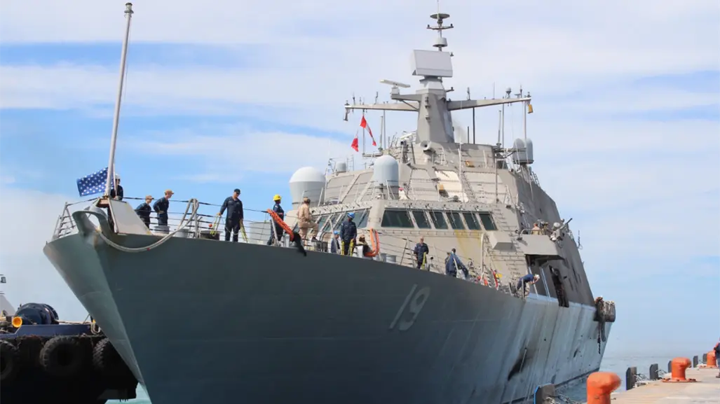 Yucatán recibe en Progreso al buque de combate USS St. Louis de Estados Unidos